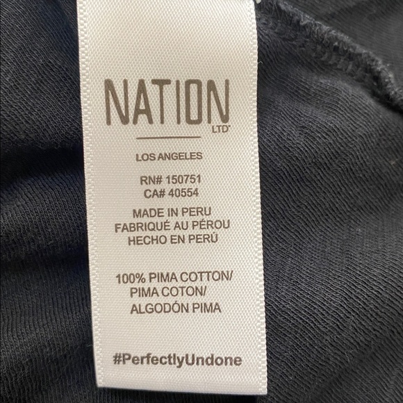 Nation LTD black Long Sleeve Top with snap front closure size xs - Picture 6 of 6